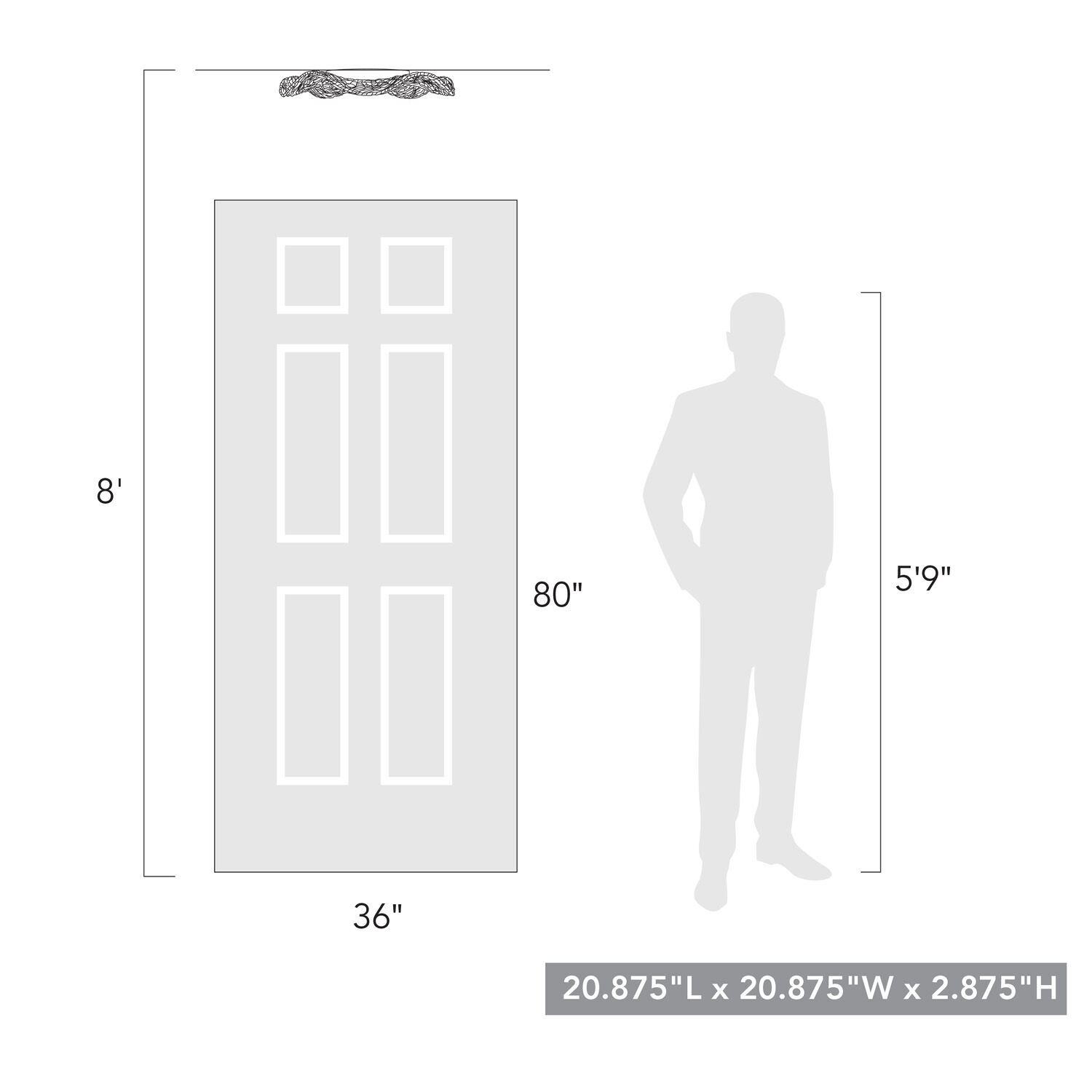 Macy LED 21 inch Matte Black Flush Mount Ceiling Light